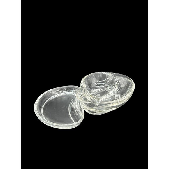 Vtg. Fostoria "Contour" Divided Relish Dish & Unbranded Relish Dish Set - Picture 10 of 10